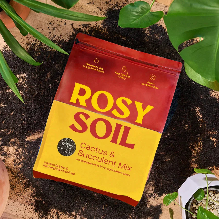 Rosy Cactus & Succulent Potting Soil - Soil with Sass: Nutrient-Dense, Sustainable, Resealable, and Living Soil Blend