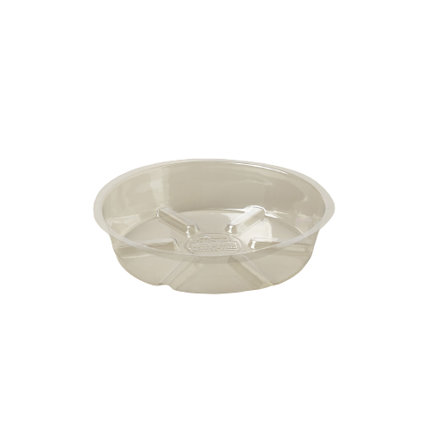 Plastic Saucer - Saucertainly Sweet! Interior Ridges, Heavy Duty, Carpet Protector - Clear