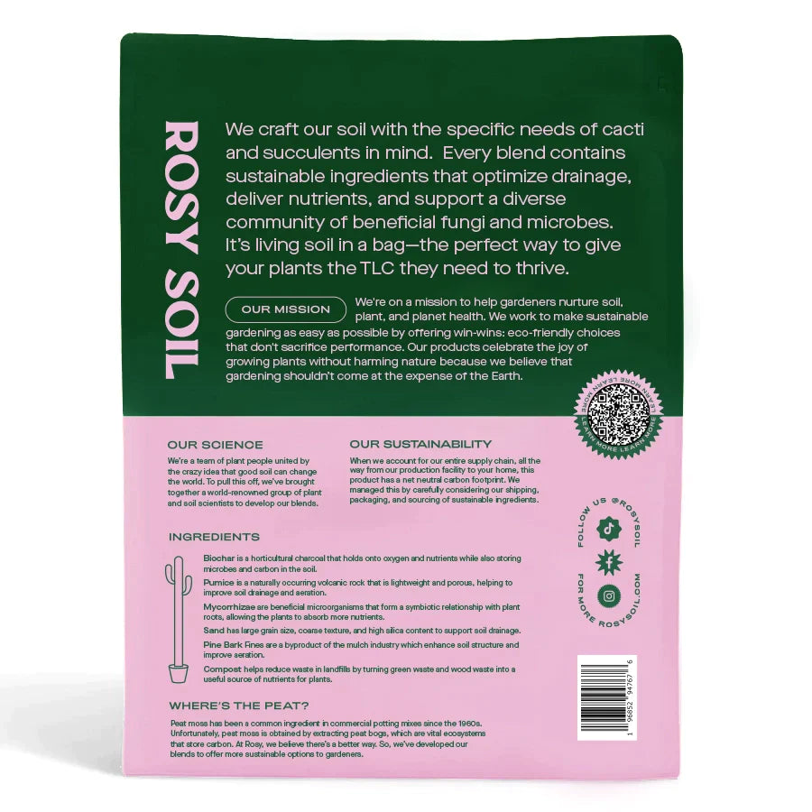 Rosy Indoor Potting Soil - Root Awakening: Sustainable, Peat-Free, Nutrient-Rich Mix for Houseplants, Herbs & Flowers