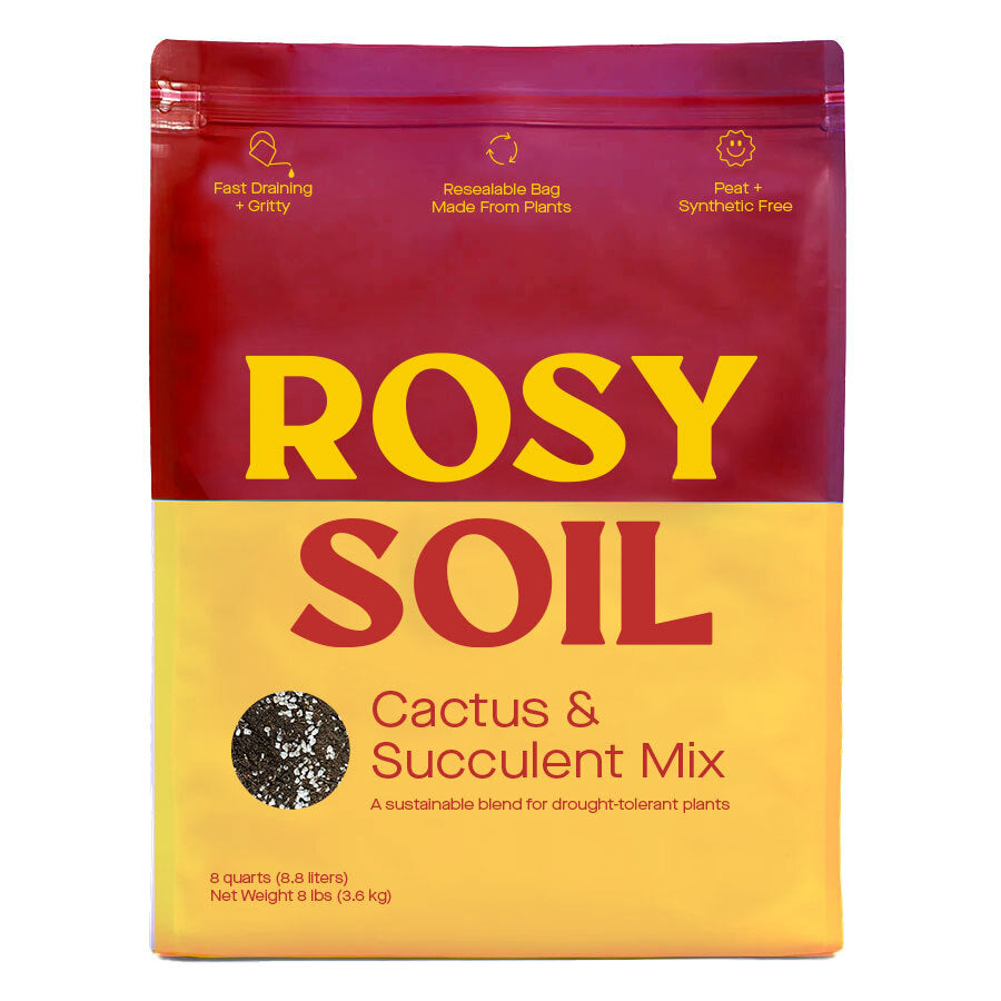 Rosy Cactus & Succulent Potting Soil - Soil with Sass: Nutrient-Dense, Sustainable, Resealable, and Living Soil Blend